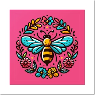 Flower Bee Posters and Art